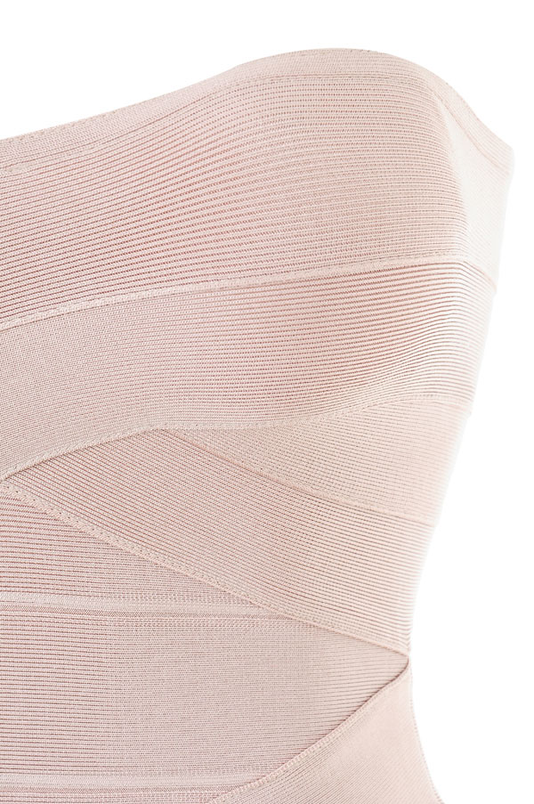 'Leyla' Nude Strapless Bandage Dress