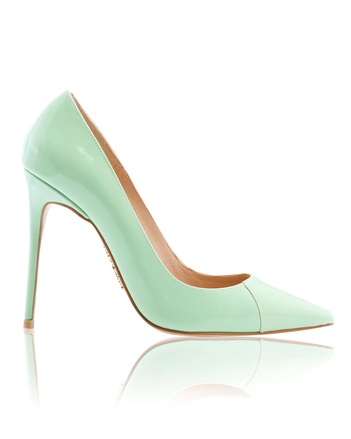 'PARIS' 4' Mint Patent Leather Pointy Toe Heels