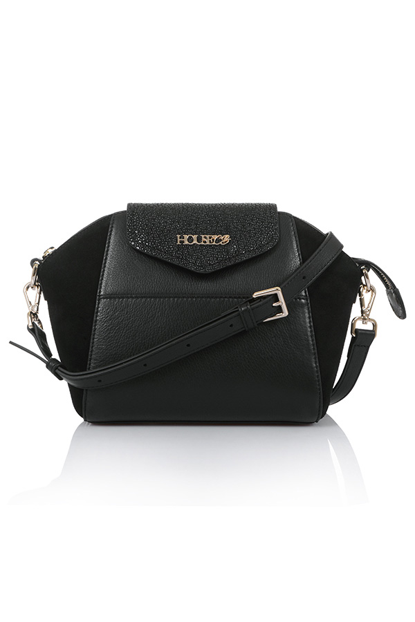 'Absolute' Black Real Leather Handbag