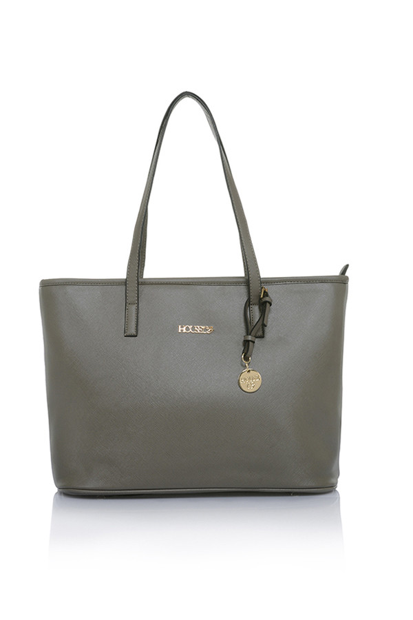 'Maison' Mocha Leatherette Tote Bag