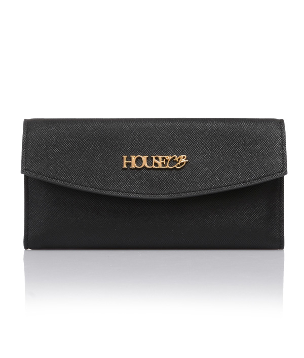 House of CB Foldover Purse Black