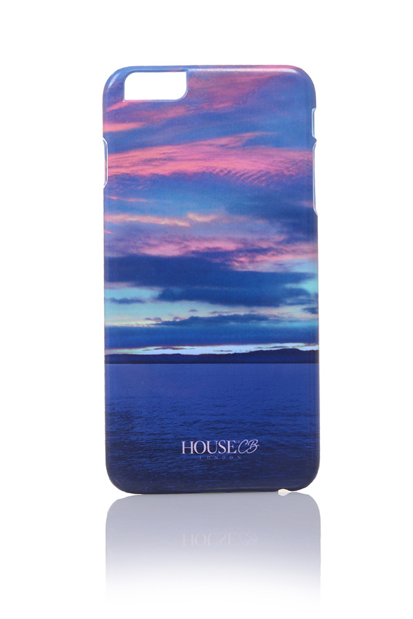 'Sunset' Blue Graphic Print Phone Case