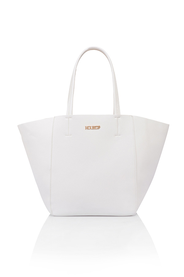 'Tote Love' White Leatherette Tote Bag