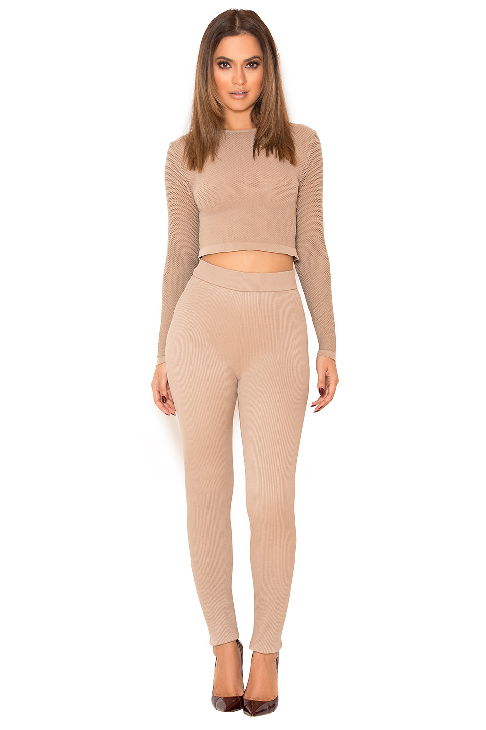 'Derriere' Mocha Rib Knit Leggings - SALE