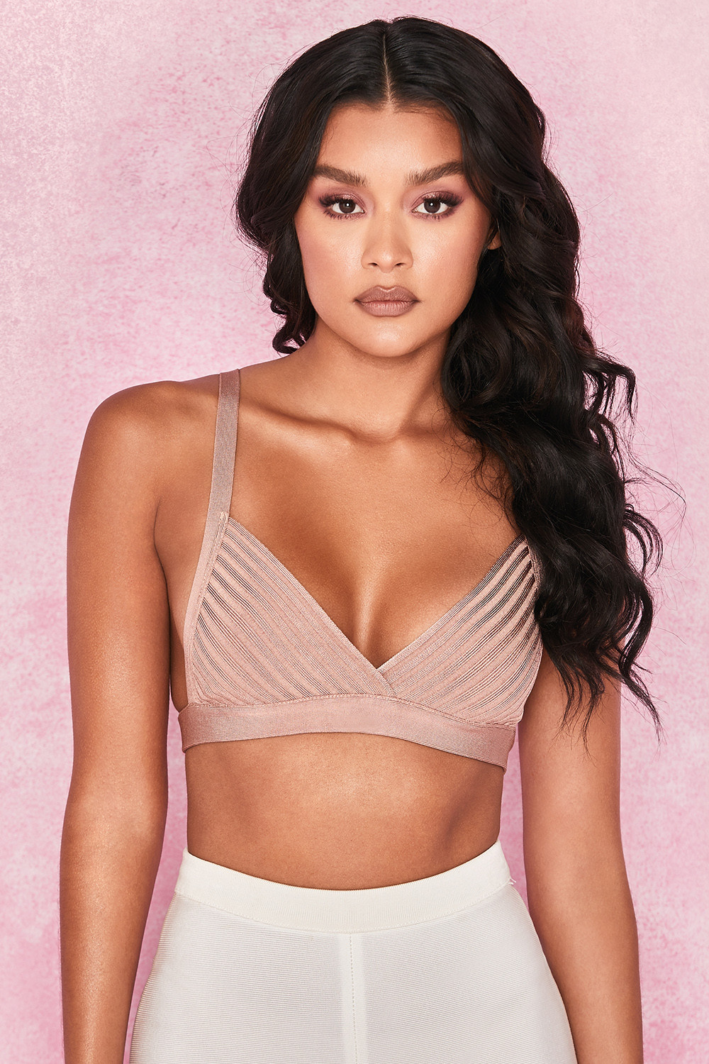 'Jae' Taupe Bandage Bralet Top