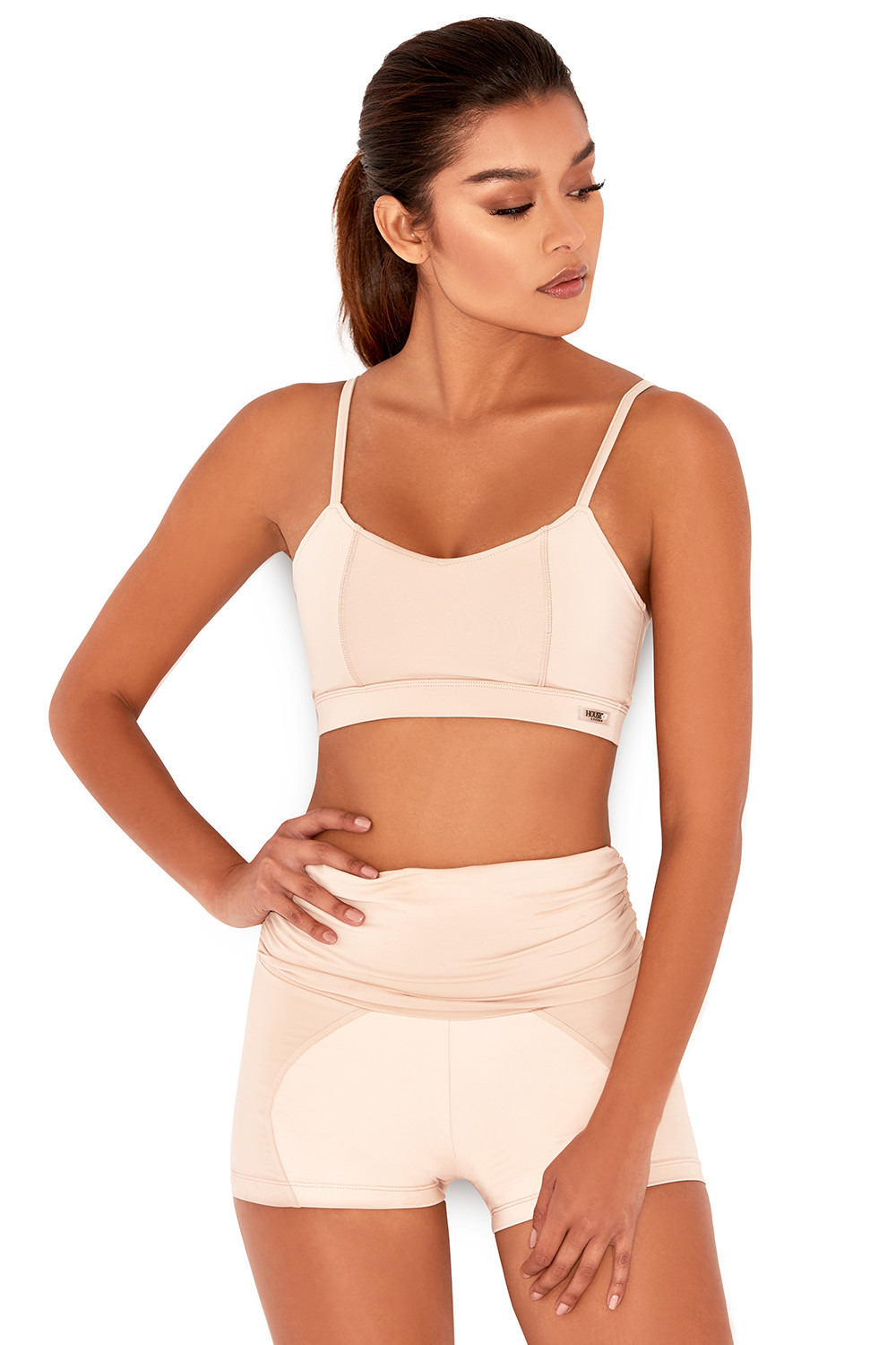 'Mantra' Nude & Blush Workout Shorts