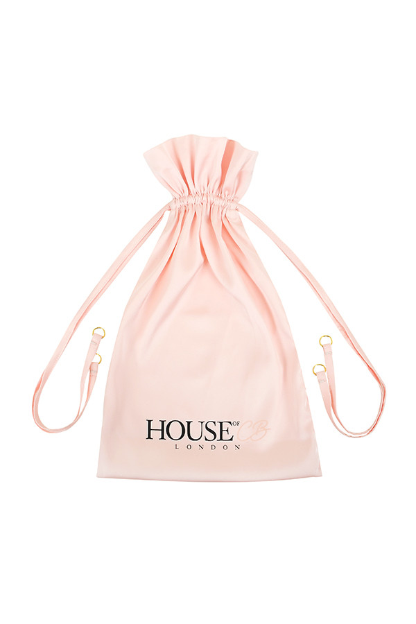 Pink Satin Drawstring Nightwear Bag