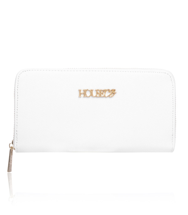 House Of CB Zip Around Purse White