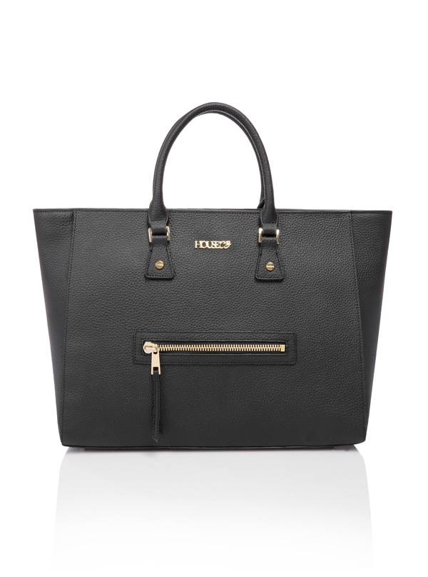 'Rodeo' Black Real Leather Tote Bag